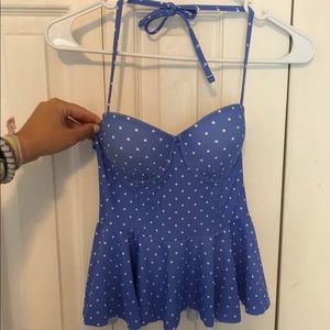 Target Mini-dot Peplum Swim Top